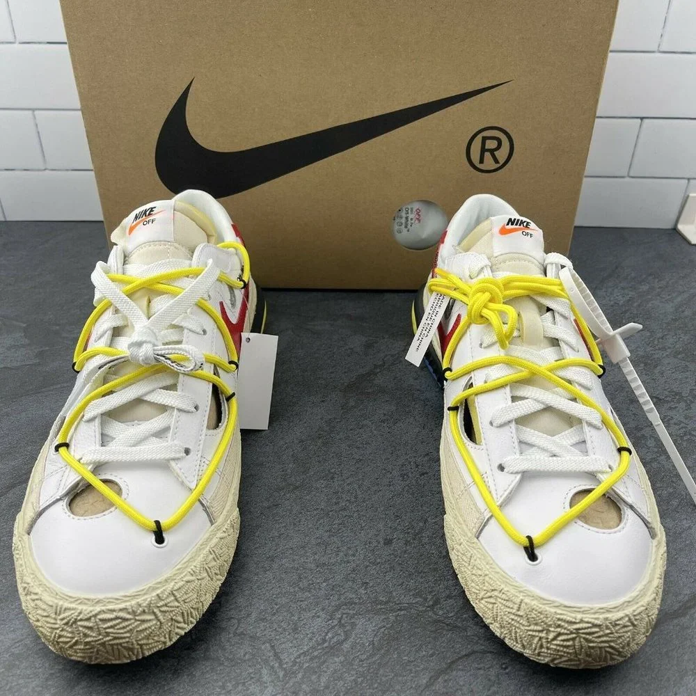 Nike Off White Blazer Low 77 Size‎ 11 Mens White University Red OW Collaboration